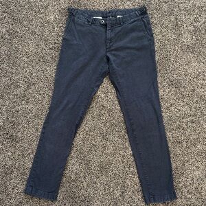 Massimo Dutti Dark Blue Slim Fit Trousers us32